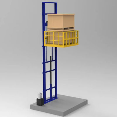 購入 ブルー 500KGS 室内および室外用水力貨物リフトプラットフォーム online manufacture