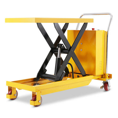 購入 黄色い水力式リフター トロッキー 500kg 0.9m 半電気シザリリフター トロッキー online manufacture