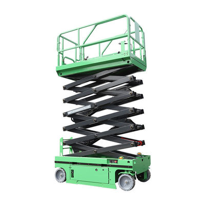 購入 緑 青 6m 自走シザーリフト 230kg 空中作業プラットフォーム online manufacture