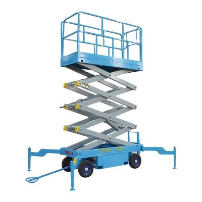 購入 水力 500kg 移動式シザーリフト 14m 高さの空中プラットフォーム online manufacture