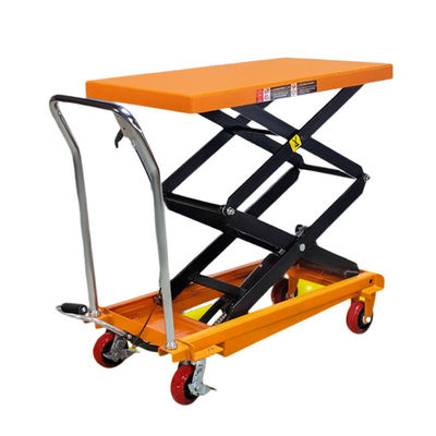 購入 オレンジ モバイル シザー テーブル リフト 水力 300kg 水力 リフト テーブル キャリッジ online manufacture