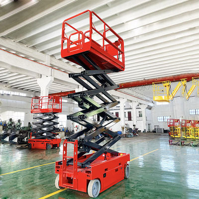 購入 建設現場 自走式リフト 230KGs モバイル シザーリフト プラットフォーム online manufacture