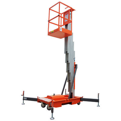 購入 電動アルミ シングルマストリフトテーブル 9m 150kg 空中作業リフトプラットフォーム online manufacture