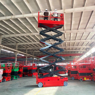購入 230kg 450kg 自走シザリリフト 電動空中作業 リフティングプラットフォーム online manufacture