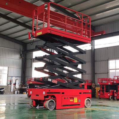 購入 320kg 自走シザーリフト プラットフォーム 10m 12m 電動シザーリフト online manufacture