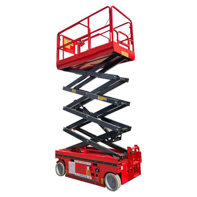 購入 8m 10m 12m Hydraulic Mobile Scissor Lift Platform With 450kg Load Capacity オンライン製造