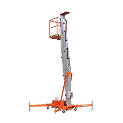 6m~16m 垂直望遠鏡式単 mast リフト アルミニウム合金 空中作業台