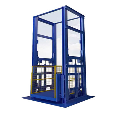 ブルー 3000kg 倉庫貨物エレベーター 3m-9m ミニグッズエレベーター