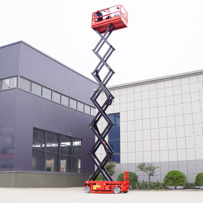 14m 電気移動式シザー リフトのプラットフォーム 230kg 高所作業のための油圧シザー リフト