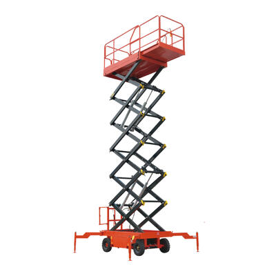 6m - 10m 2000kg モバイル小型電気シザリリフトプラットフォーム